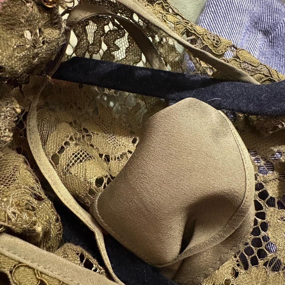 J. Crew Olive Lace Top 12T - Picture 7 of 9